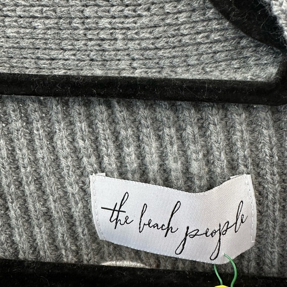 The Beach People Palm Tree Gray Open Front Cardigan Sweater XS/S - Picture 4 of 7